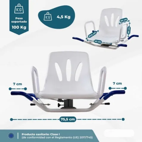 Asiento Giratorio de Bañera LAGO 2