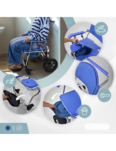 Silla de ruedas plegable para  Ducha con inodoro BABOR