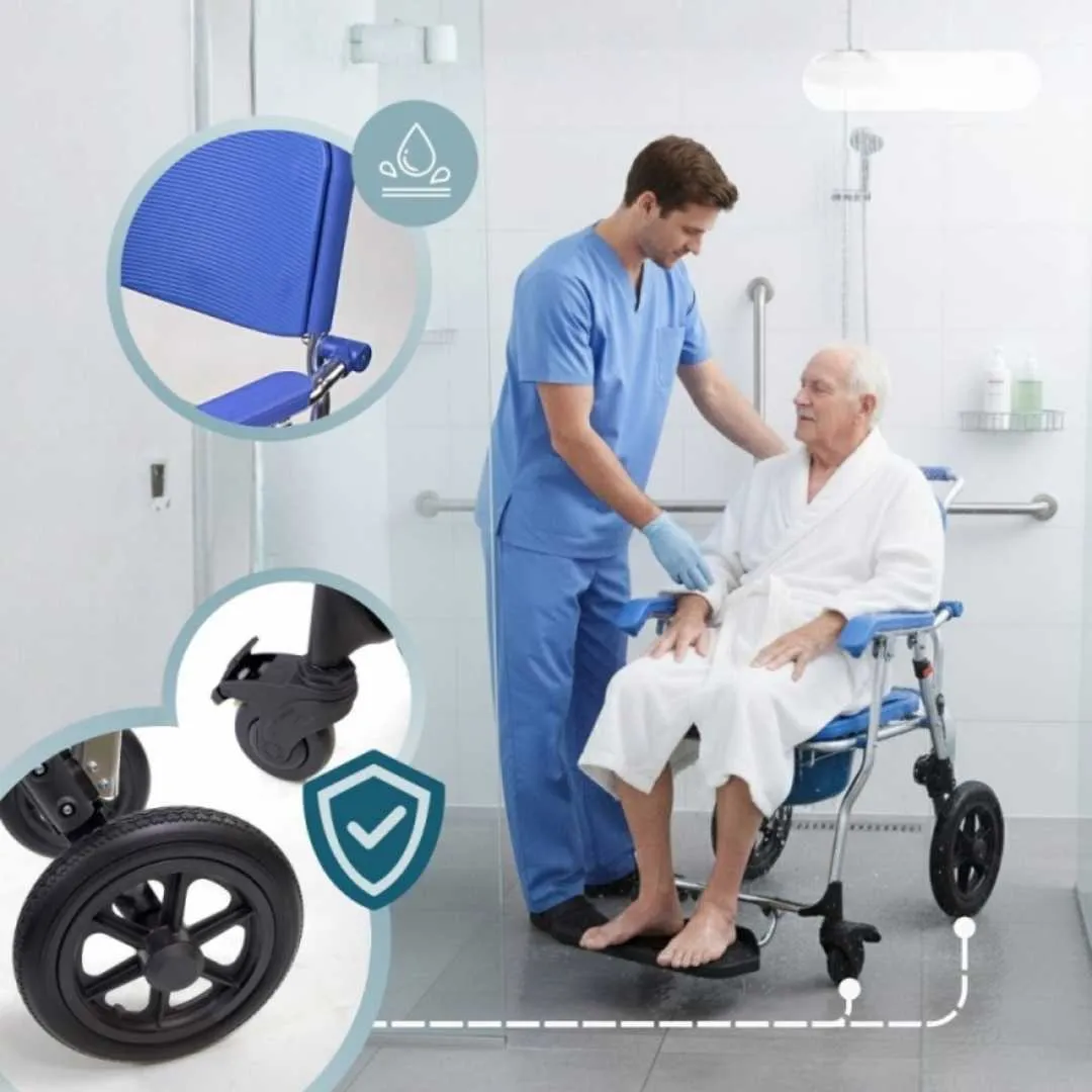 Silla de ruedas plegable para  Ducha con...