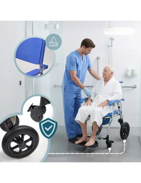 Silla de ruedas plegable para  Ducha con inodoro BABOR