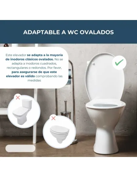 Elevador de WC Regulable en Altura MURALLA con Reposabrazos