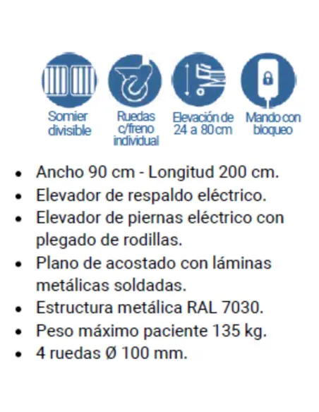 Cama Articulada ALDRYS ALZHEIMER 90 x 200 cm · Para Configurar