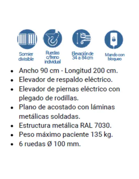 Cama Articulada Plegable XPRESS II 90 cm Winncare · Para Configurar