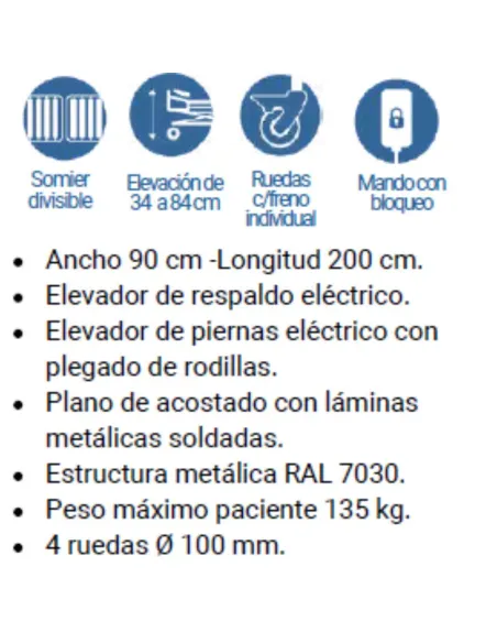 Cama Domiciliaria Geriátrica XPRIM 3 Winncare para Configurar