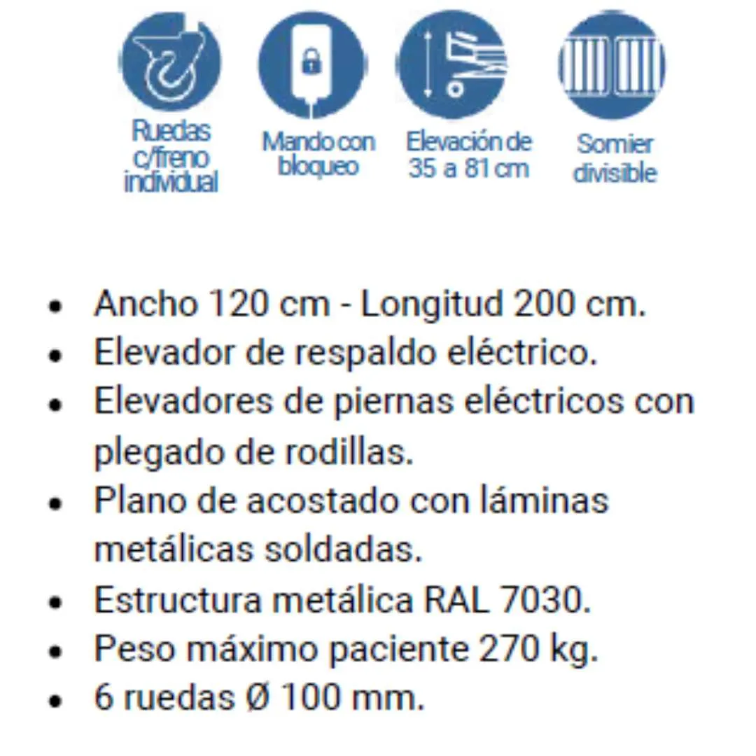 Cama Bariátrica XPRESS XXL Winncare 120 x 200...