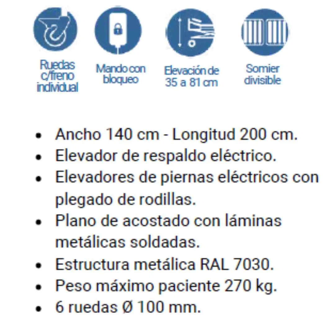 Cama Bariatrica XPRESS XXL 140 x 200 cm...