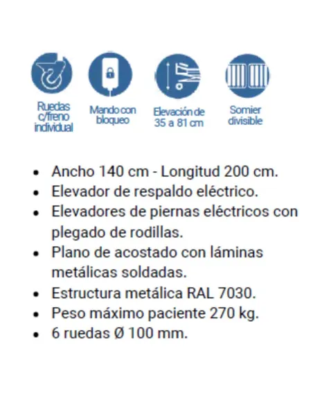 Cama Bariatrica XPRESS XXL 140 x 200 cm Plegable · Para Configurar