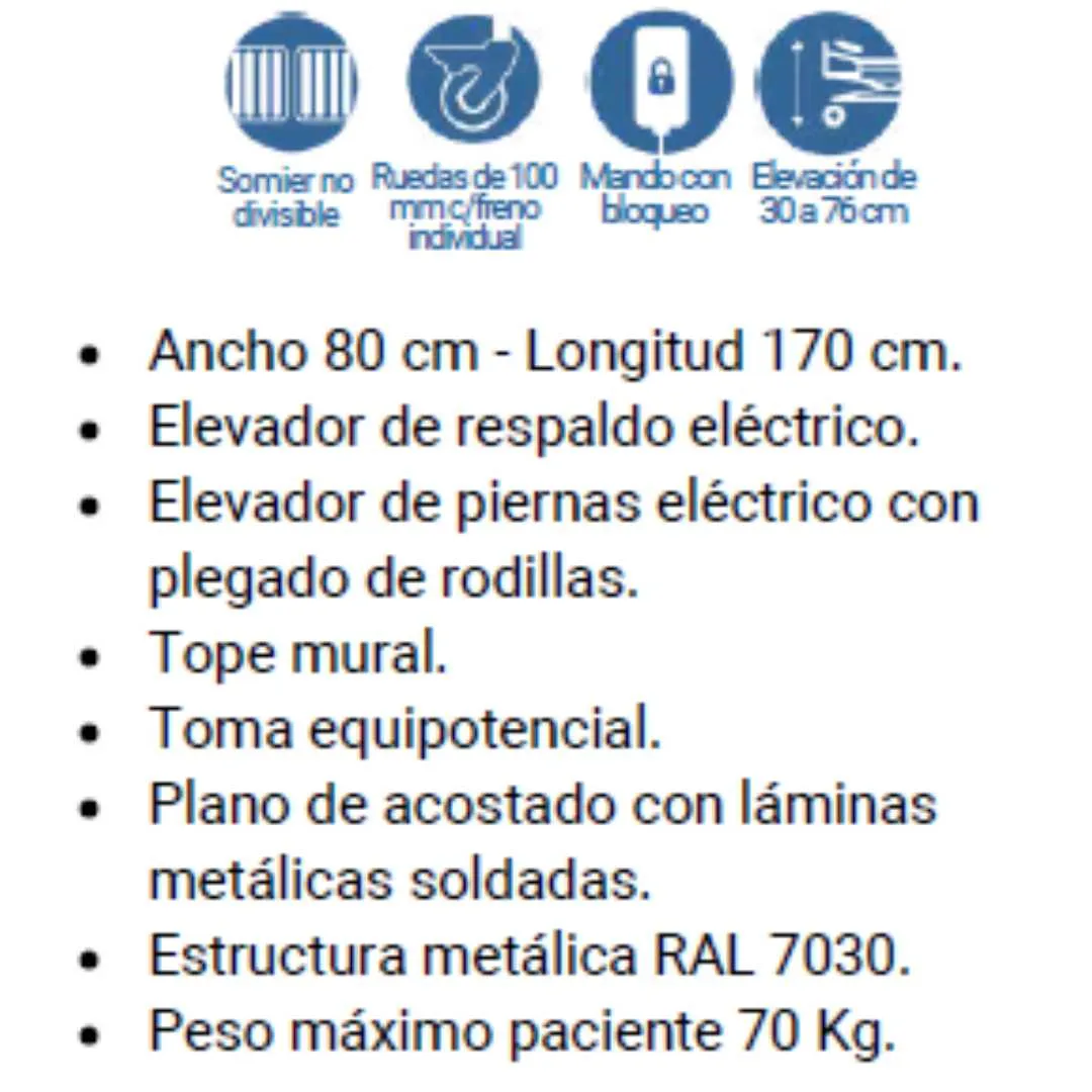 Cama Articulada Pediátrica KALIN con Carro...