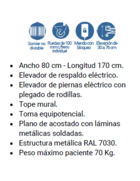 Cama Articulada Pediátrica KALIN con Carro Elevador