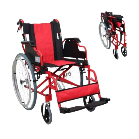 Silla de Ruedas de Aluminio TORRE con Resplado Plegable y...