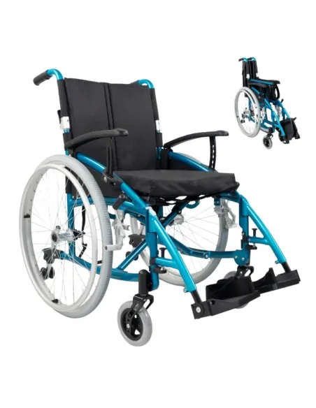 Silla de Ruedas de Aluminio VENECIA con Resplado Partido Plegable