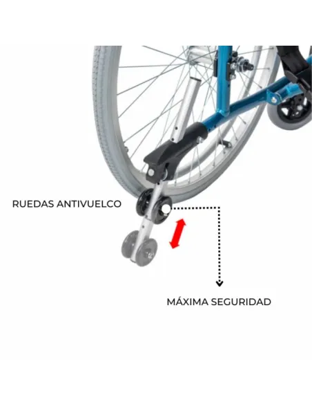 Silla de Ruedas de Aluminio VENECIA con Resplado Partido Plegable