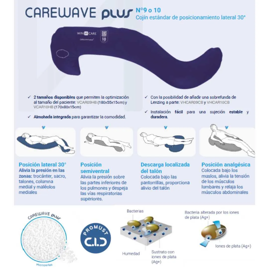 Cojín Posicionador Decúbito 30º CAREWAVE PLUS...