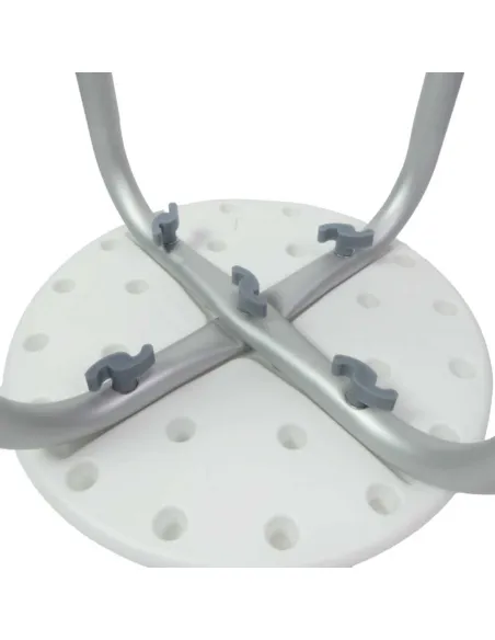 Taburete de Ducha Redondo CHIPRE · Montaje Sin Herramientas