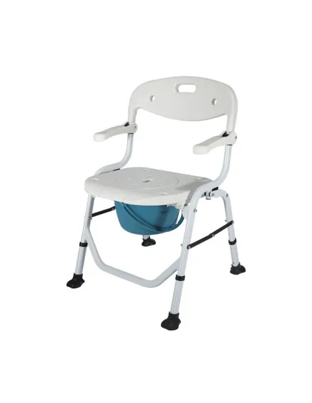 Silla para Ducha Plegable con Inodoro y reposabrazos abatibles