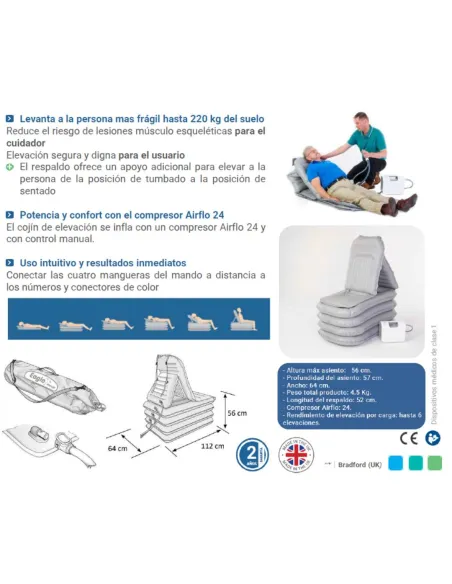 Cojín EAGLE con Compresor AIR FLO 24 - Peso máximo 220 kg