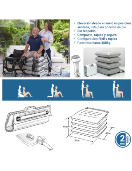 Cojín ELK con Compresor AIR FLO 24 - Peso máximo 450 kg