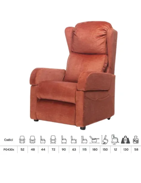 Sillón Elevador Cama Relax CLYZIA · Posición Cama con Ruedas