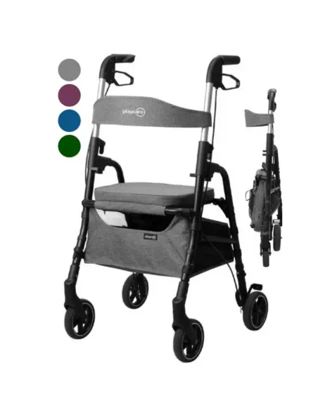 Andador Plegable con Asiento y Cesta W04 Playcare