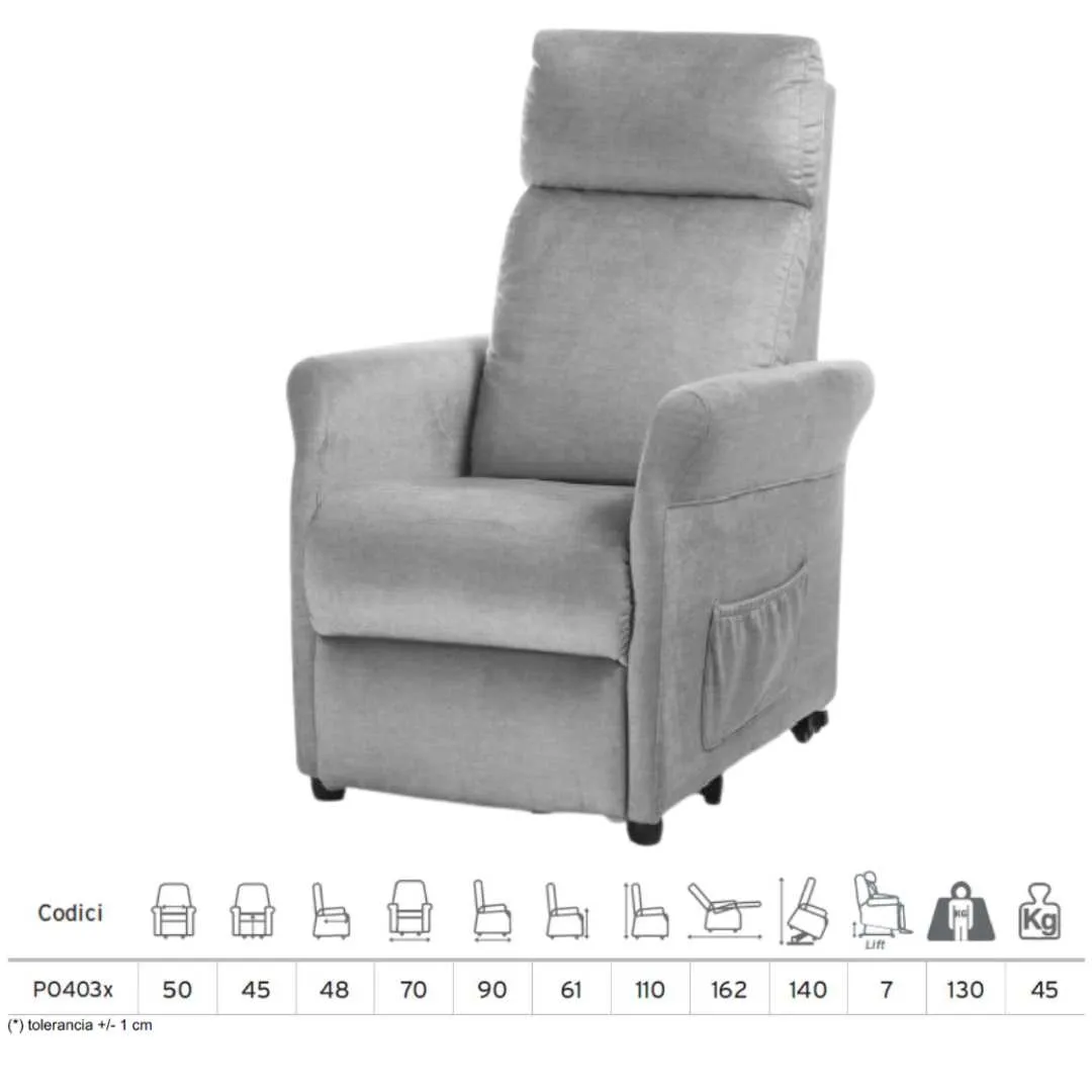 Sillón Elevador Cama Relax CHLOE con Sistema de...