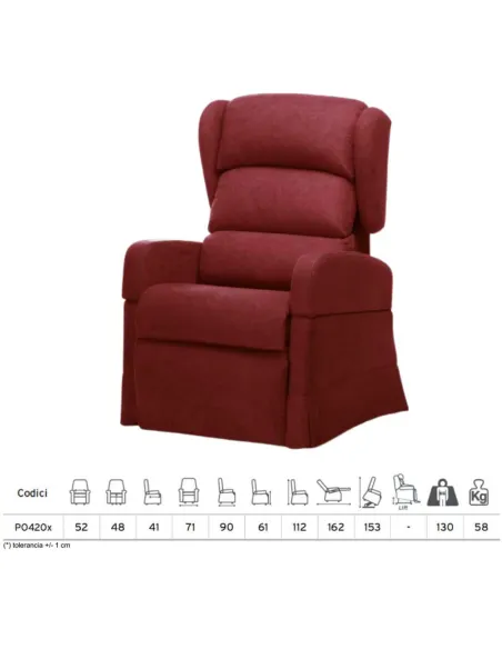 Sillón Elevador Cama Relax MYRTHO · Reposabrazos Extraibles y Posición Cama