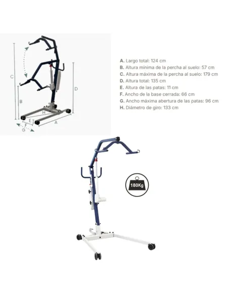 Grua de Traslado FLY 4 COMPACT o STANDARS o BARIÁTRICA