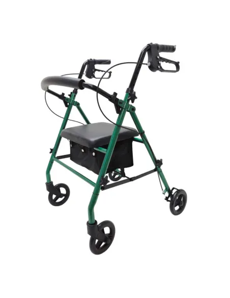 Andador Rollator de Acero ID con Frenos en los Puños