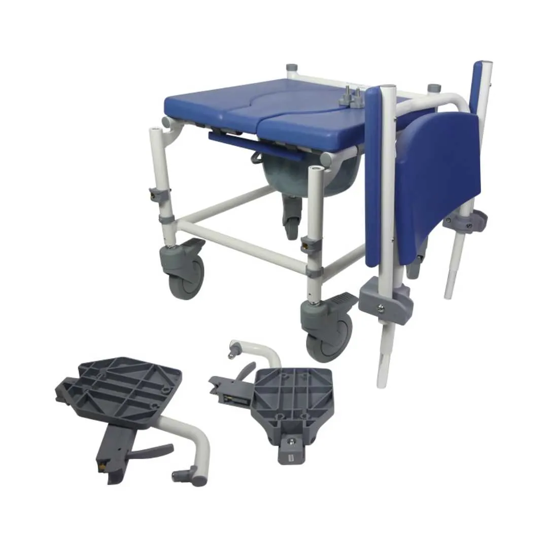 Silla de ducha y WC ASTON con Ruedas Regulable...