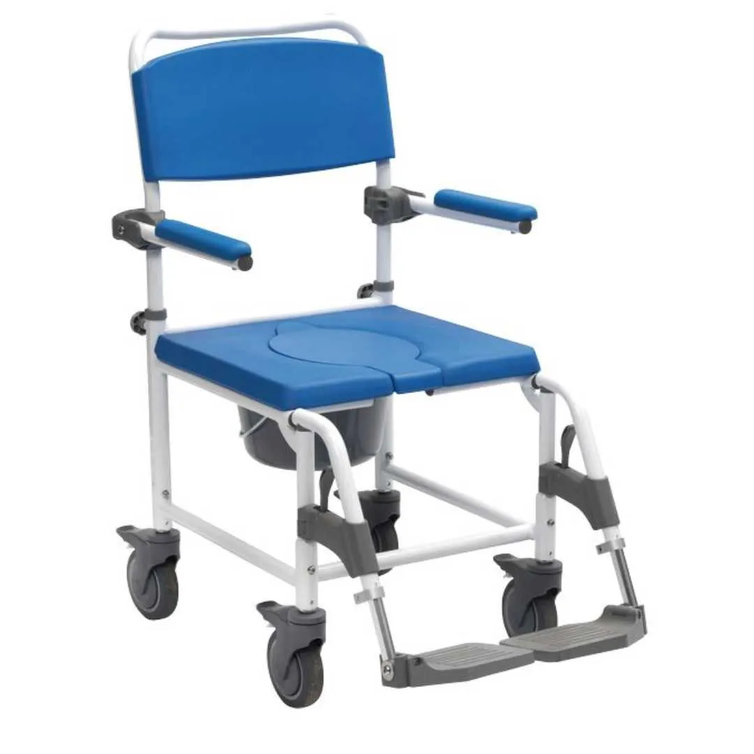 Silla de ducha y WC ASTON con Ruedas Regulable...