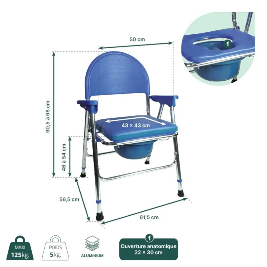 Silla Inodoro ISLANDIA Plegable