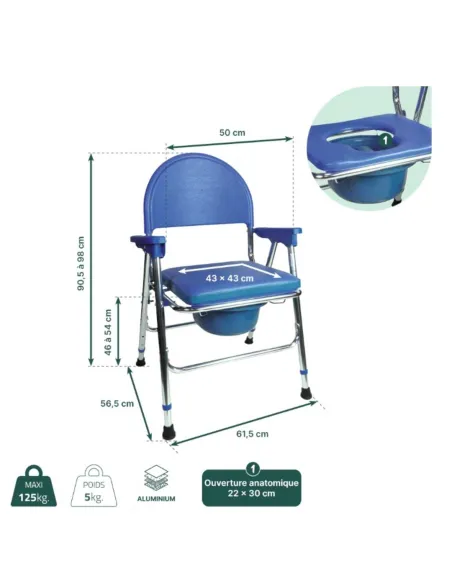 Silla Inodoro ISLANDIA Plegable