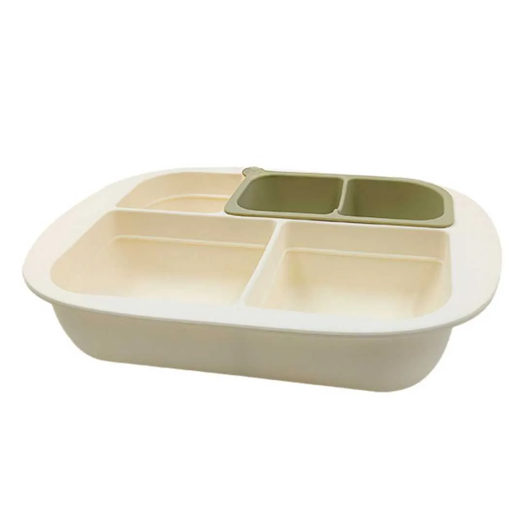 Plato con Compartimentos de Silicona y Ventosa