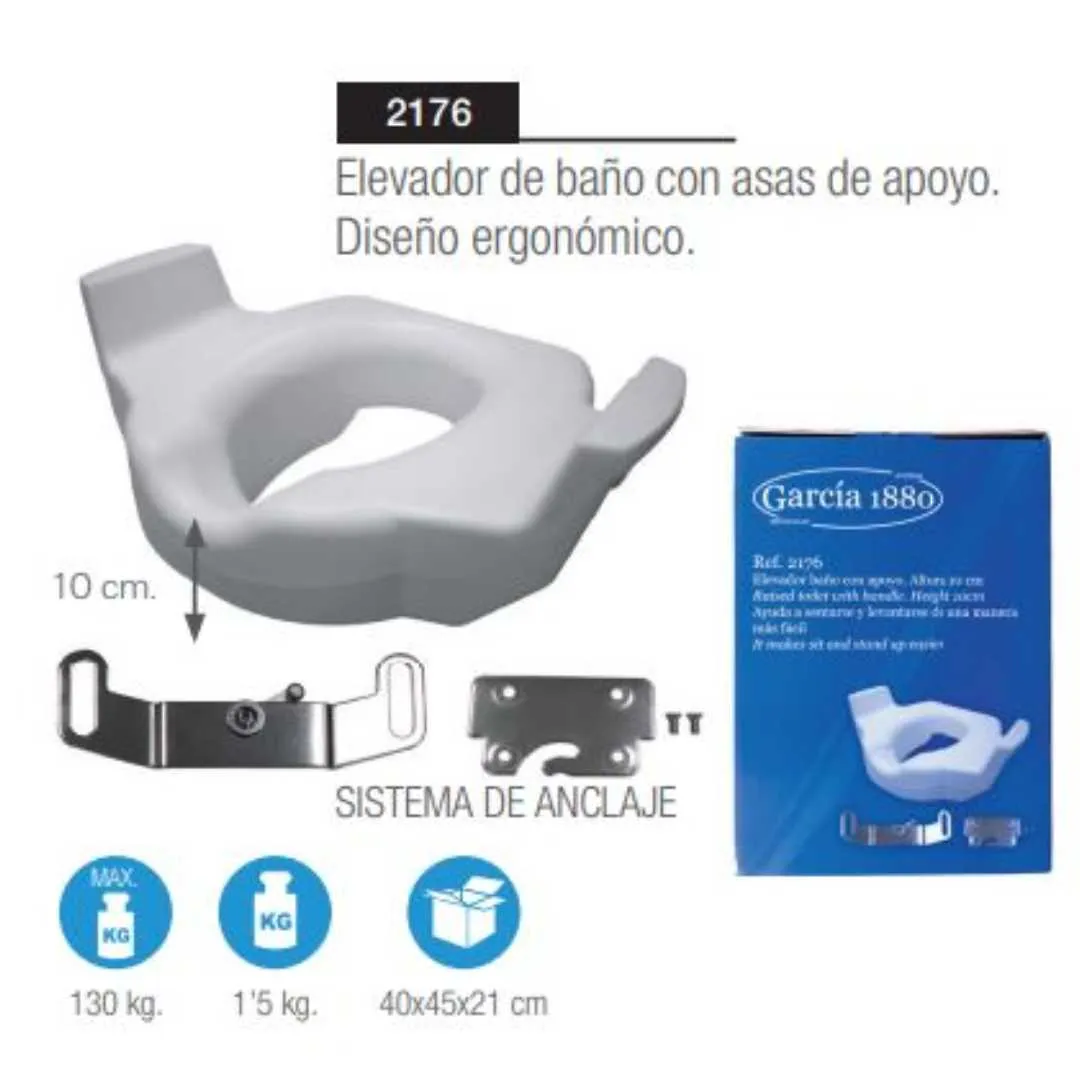 Elevador WC de 10 cm con Reposabrazos