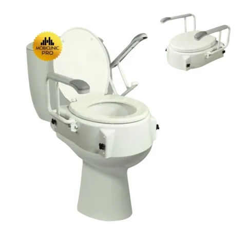 Elevador de WC Regulable en Altura MURALLA con Reposabrazos