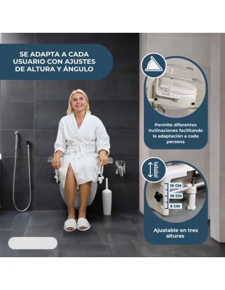 Elevador de WC Regulable en Altura MURALLA con Reposabrazos