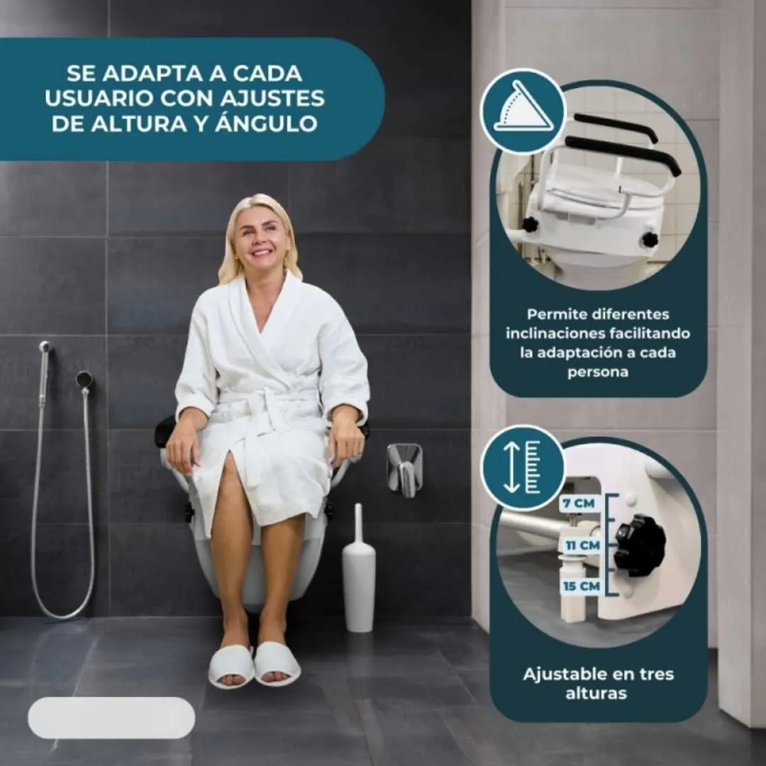 Elevador de WC TAJO Regulable con Reposabrazos