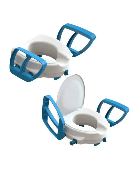 Elevador Wc CAPRI de 12 con Reposabrazos Abatibles · Tapa Opcional