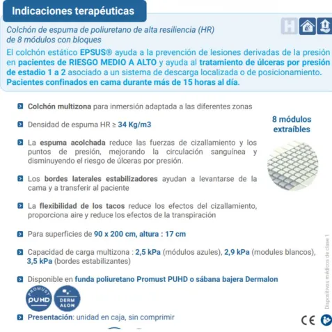 Colchón Antiescaras EPSUS con Bordes Estabilizadores 2