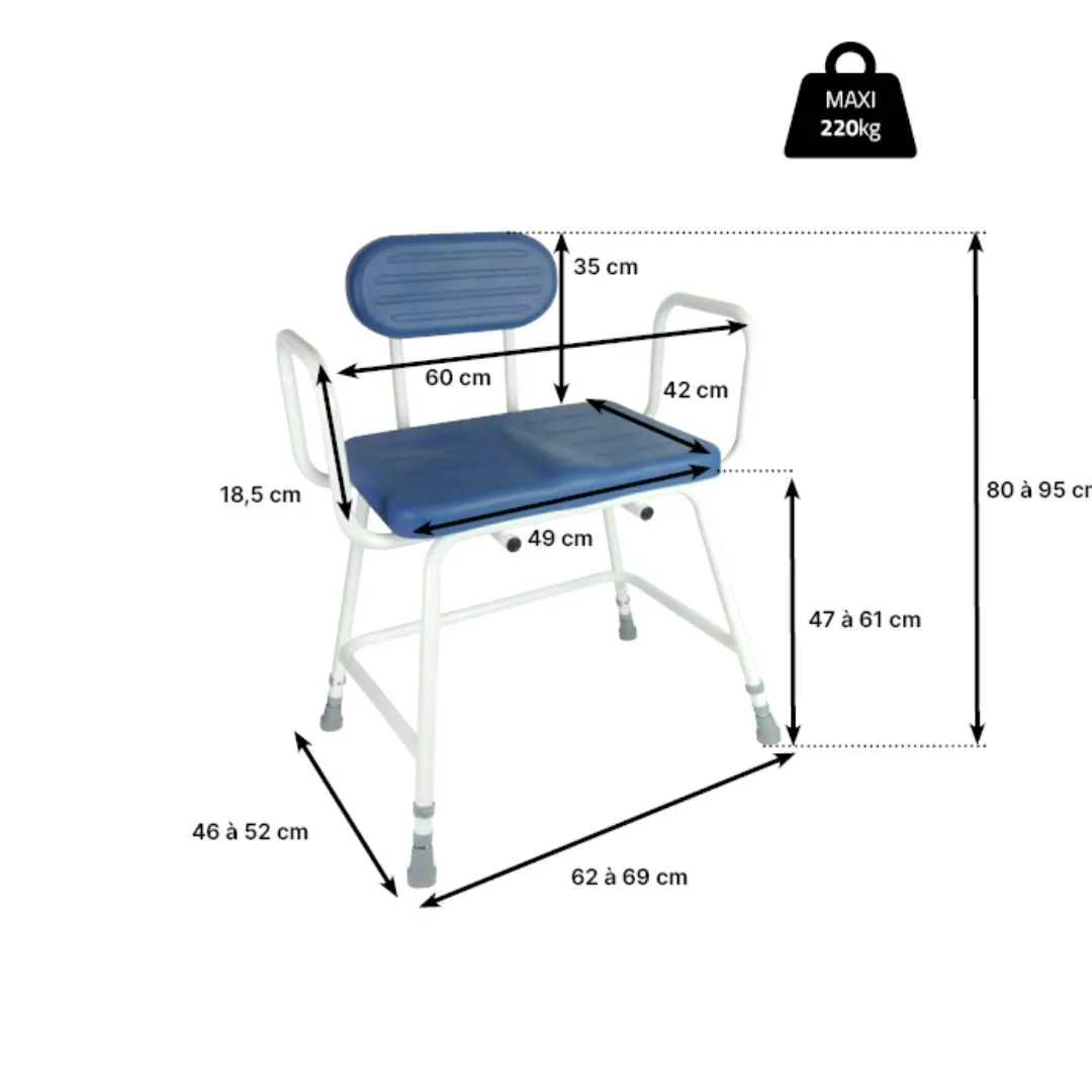 Silla para Ducha Comfort XXL Regulable en...