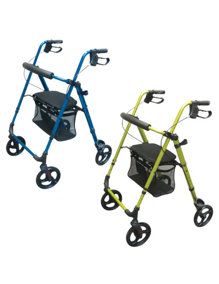 Andador de Aluminio NEO FASHION con asiento regulable en altura