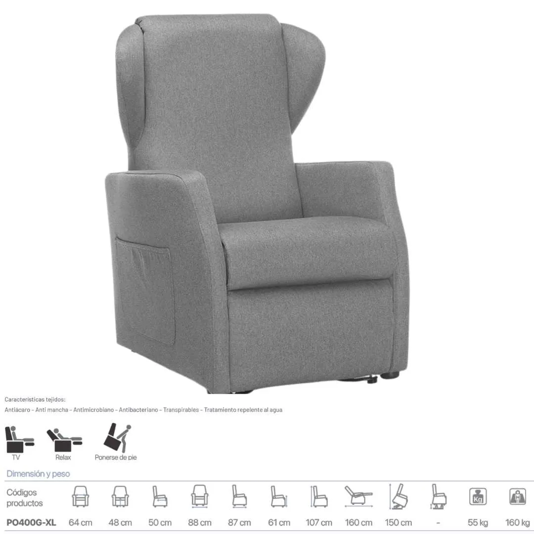 Sillón Elevador Relax NINFEA XL 2 Motores