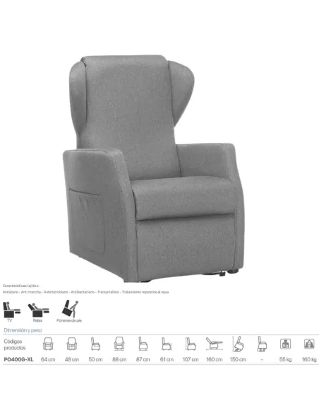 Sillón Elevador Relax NINFEA XL 2 Motores