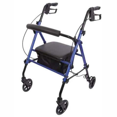 Andador Rollator de Aluminio con frenos y Asiento...
