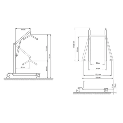 Grúa de Traslado Hidráulica MUEVO Hasta 150 kg con Arnés 2