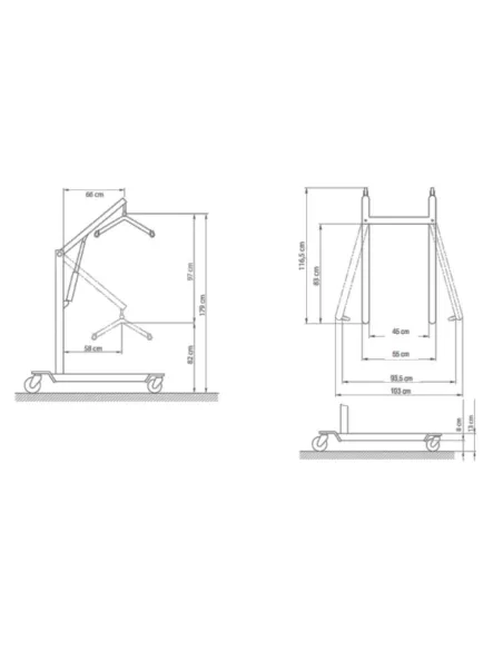 Grúa de Traslado Eléctrica MUEVO Hasta 150 kg con Arnés