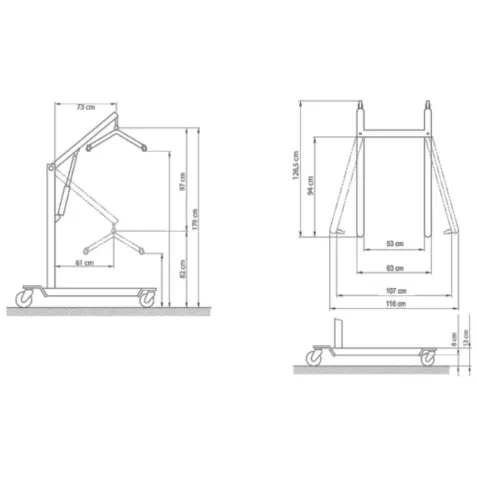 Grúa de Traslado Eléctrica MUEVO Hasta 200 kg 2
