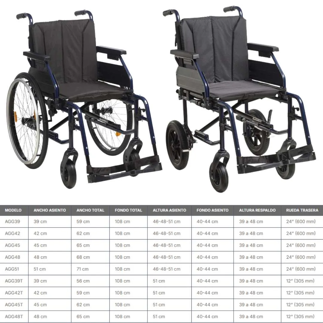 Silla de Ruedas GADES GAP de Aluminio Nuevo Modelo