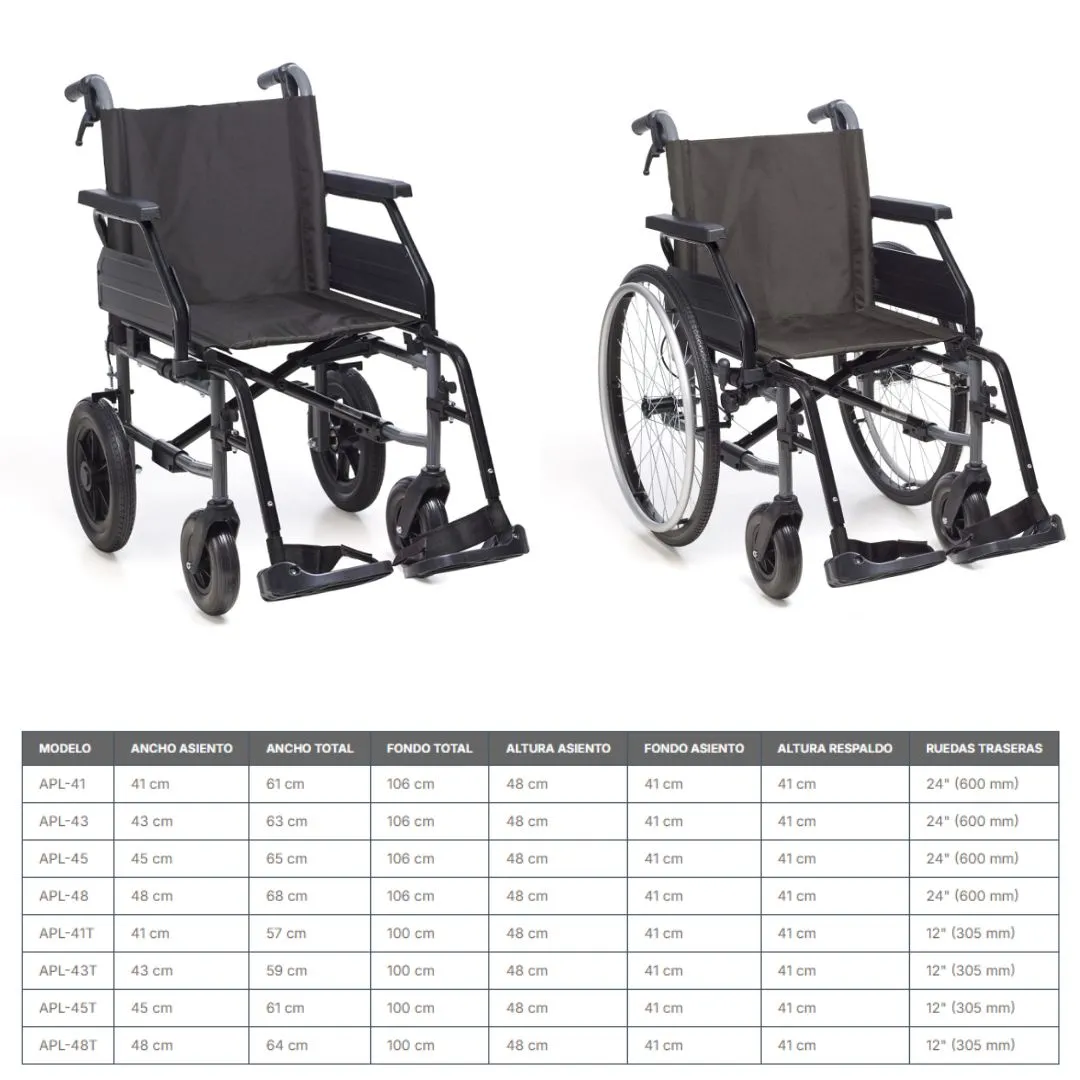 Silla de Ruedas APOLO LITE con Freno para...