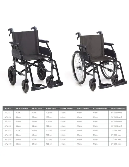 Silla de Ruedas APOLO LITE con Freno para Acompañante