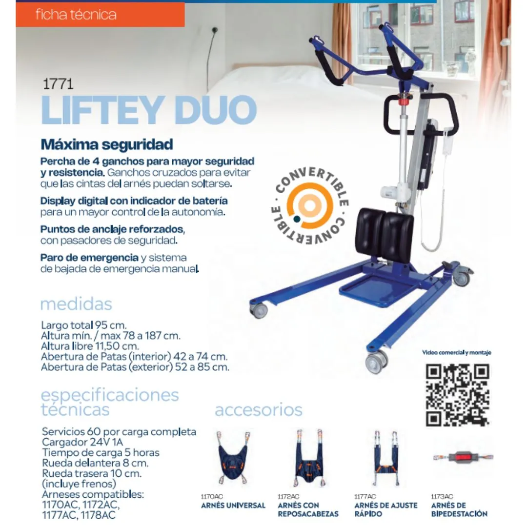 Grúa DUO LIFTEY de Traslado Convertible en Grúa...